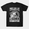 Men Black Print T-shirt I'M Riding My Bike No-Cut Transfer Paper Print Cotton Tshirt