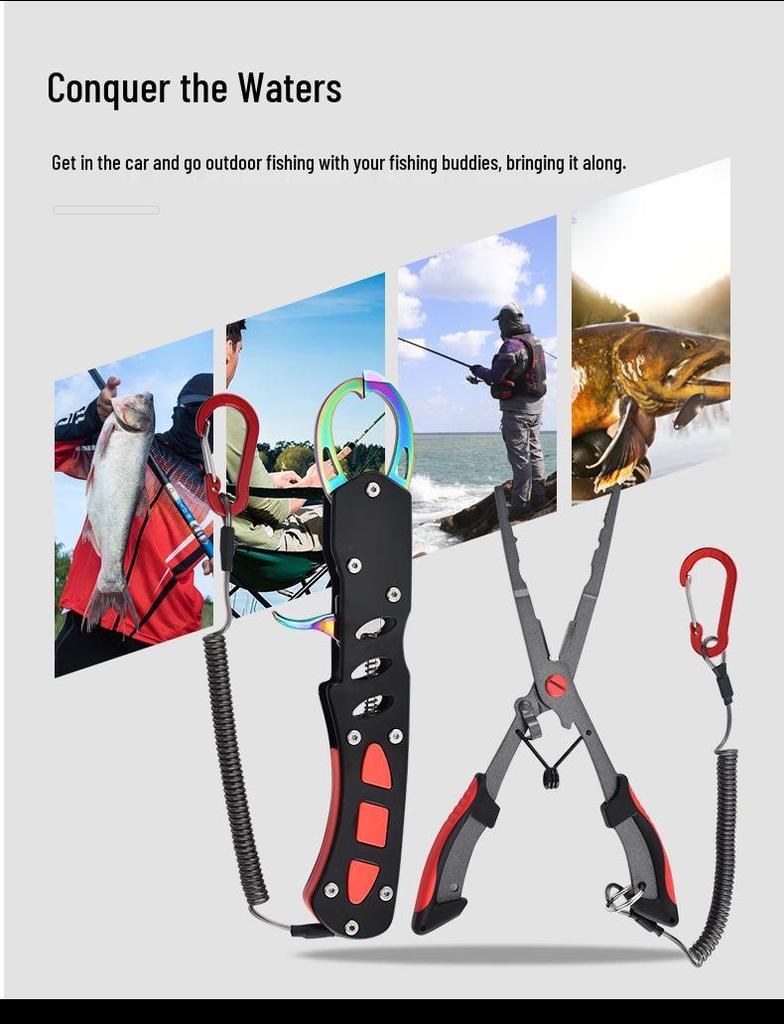 Pinze da Pesca Multifunzione: Rivestito in Teflon, Resistente alla Corrosione, Rimuovi Amo, Taglia Filo, Controllo Pesce, Pinze per Esche.