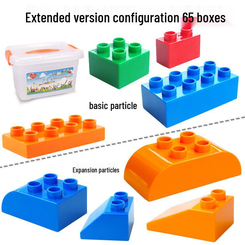 Morning Wind Creative Happy City Building Blocks - Large, Granular Kindergarten Puzzle for Early Education.