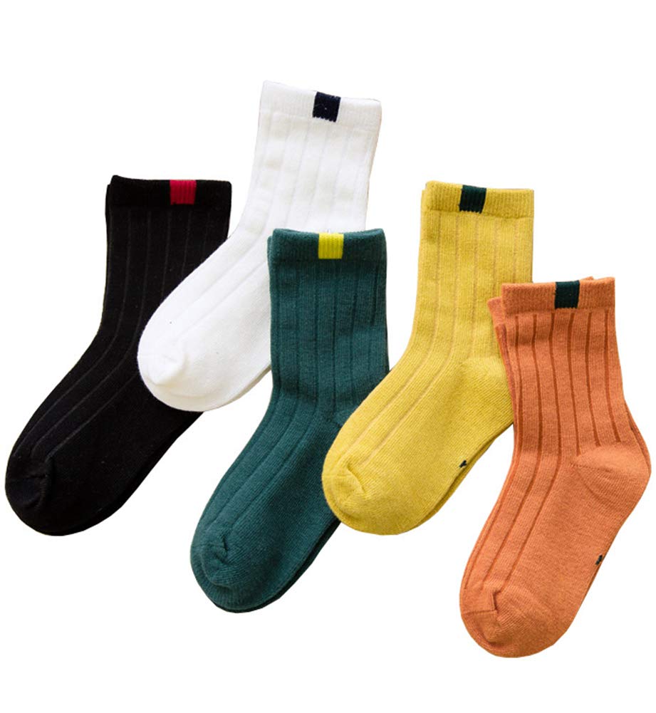 

Детский набор из 5 белых носков [InSomila], пары, цветные, милые, носки для девочек и мальчиков, хлопок, черные, (Д 17~19см)