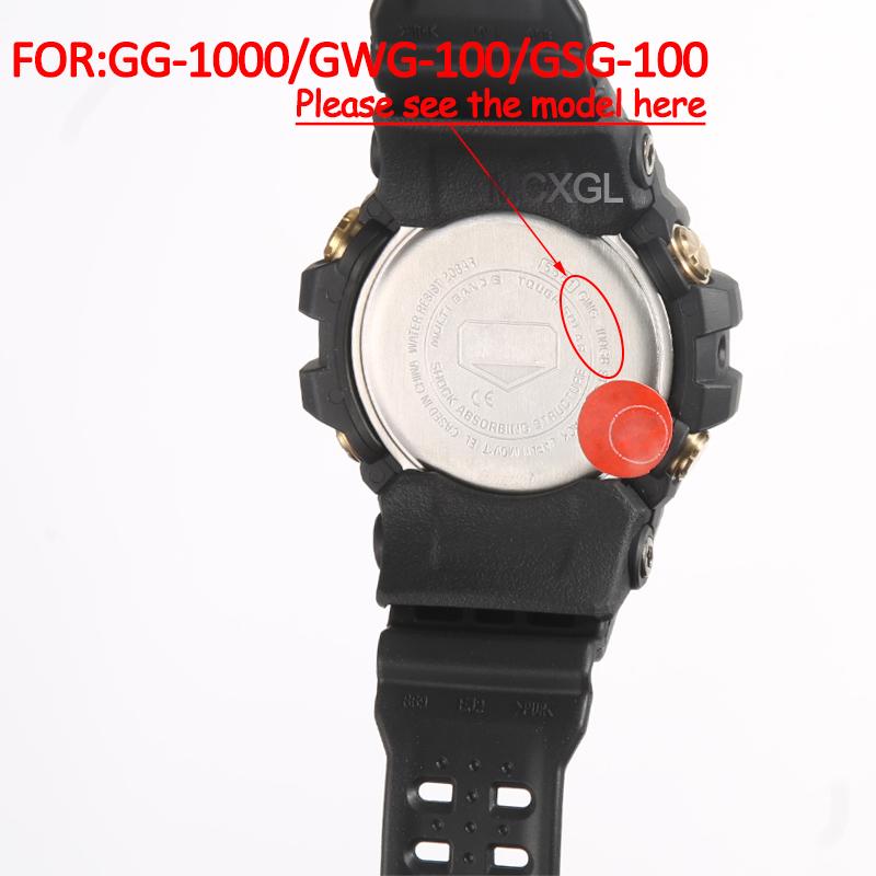 Natural Resin Replacement Watch Strap Suitable for Casio G-Shock Master G Mudmaster GG-1000 GWG-100 GSG-100 Sport Watch Bracelet