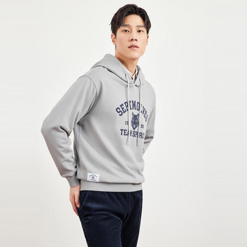 SEPTWOLVES Men's Varsity Wolf Logo Hooded Sweatshirt
