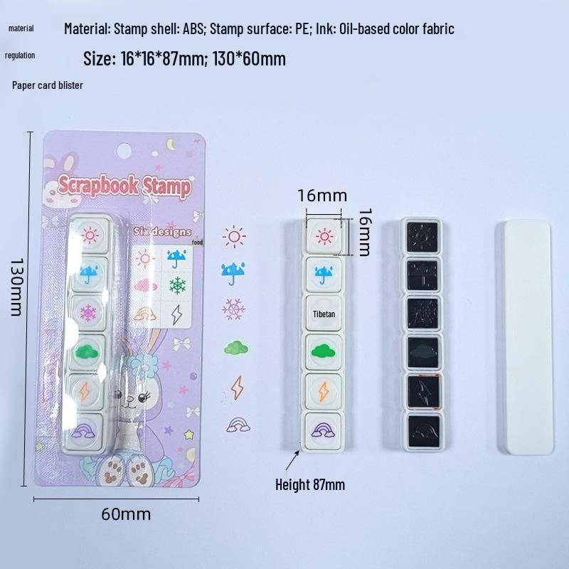 

Creative Cartoon 6-in-1 Photosensitive Stamp for Kids