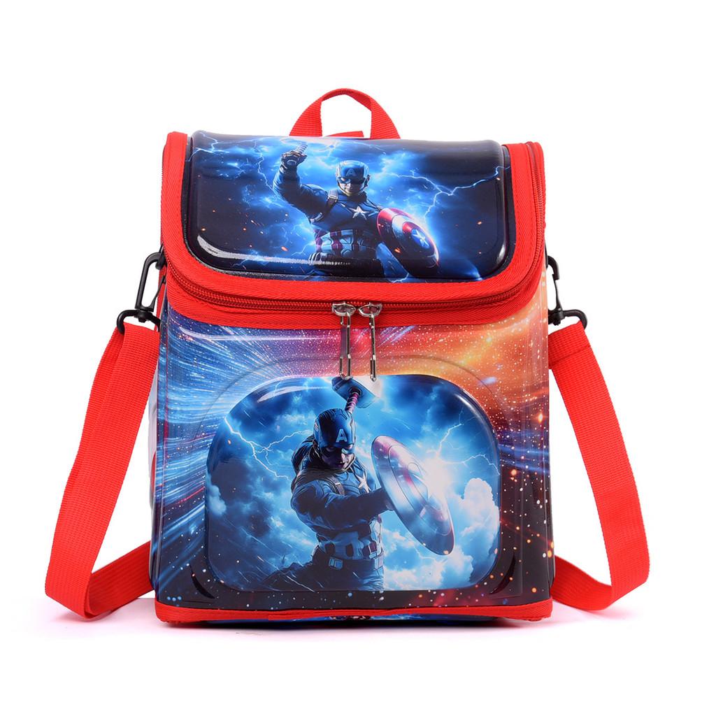 Spider Man Unicorn Melody Kuromi Backpack Pvc Cartoon School Bag With Ergonomic Straps For Toddlers And Children Captain America