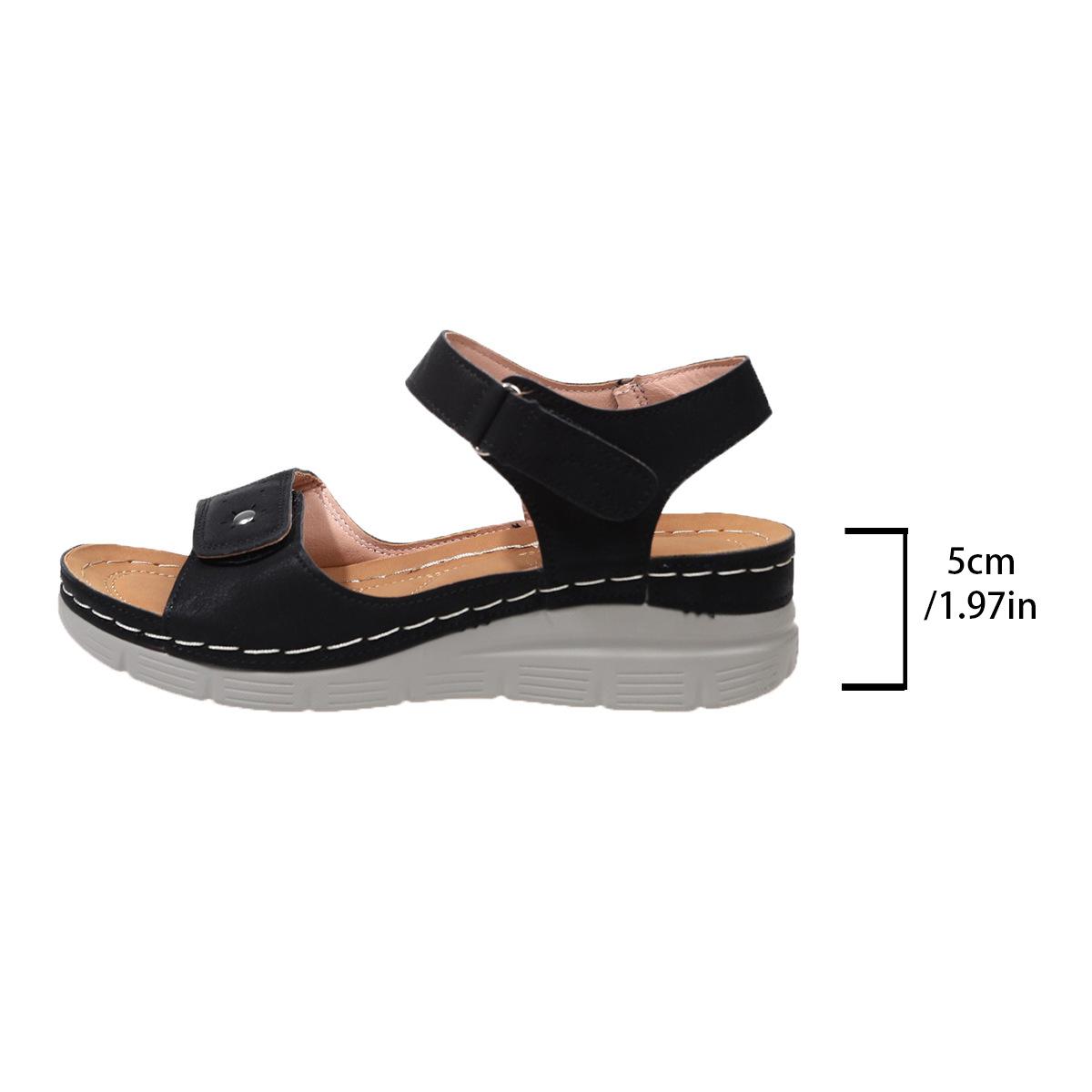 Plus-size Shoes, Sandals, Platform Shoes, Thick-soled Shoes, Women s Shoes 36 чёрный