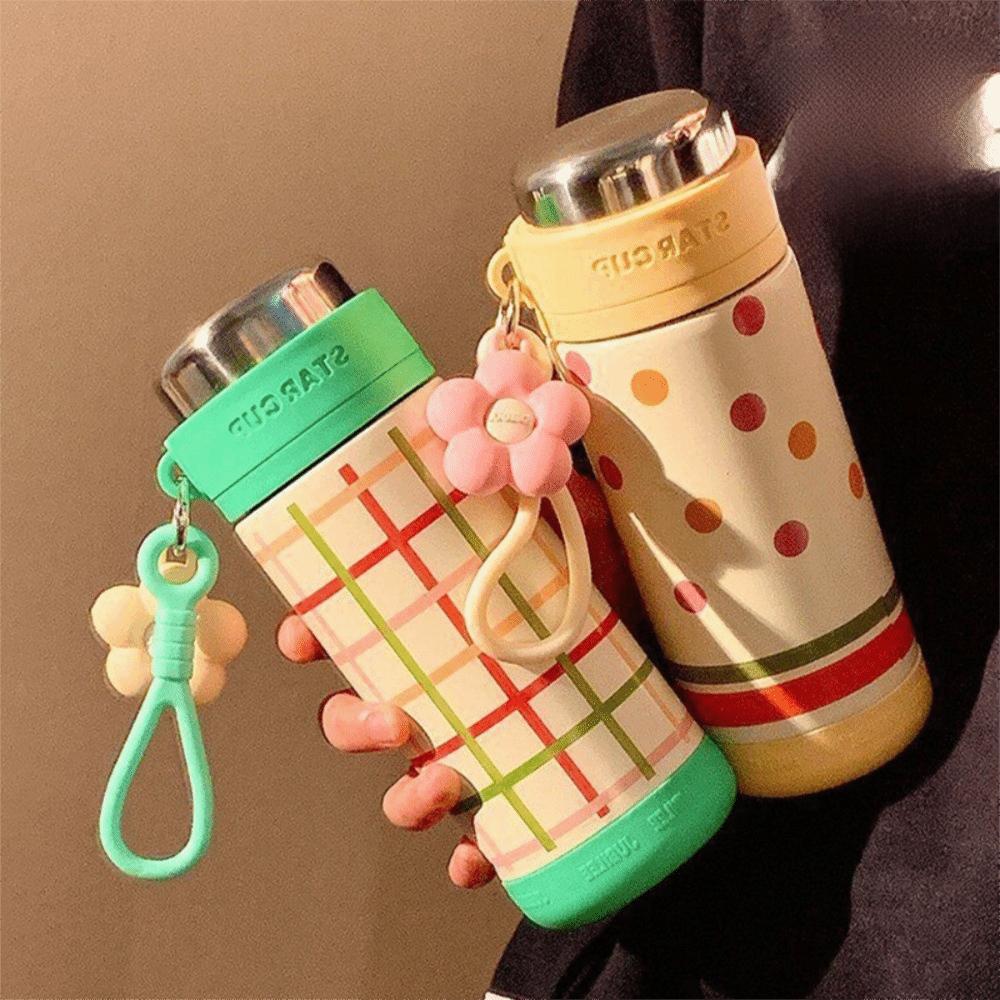 Elegant Stainless Steel Thermos Mug Portable Thermos Cup Dust Proof Vacuum Tea Cup  Office