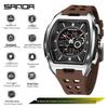 SANDA Trendy Student Men's Dual Display Electronic Watch with Snooze Alarm