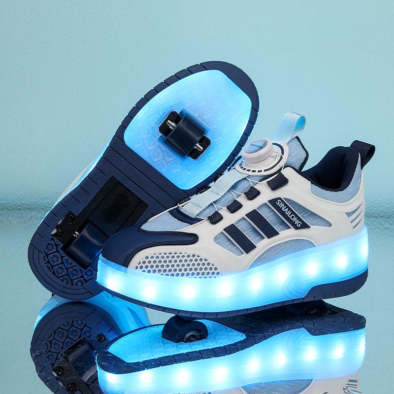 

Kids flash shoes Boys Light shoes Girls Sport Roller skates Retractable shoes Wheel shoes Invisible two-wheel blast shoes 41