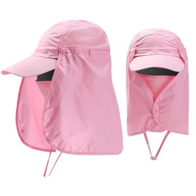 Unisex Quick-Dry Sun Protection Hat with Detachable Curtain for Outdoor Activities