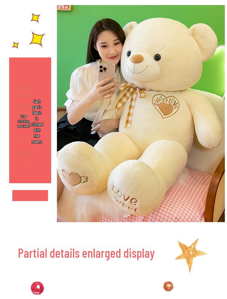 Sweet Ribbon Teddy Bear Plush Doll - Perfect Birthday Gift for Girls