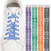 1Pair Cashew Flower Elastic laces Sneakers Kids Adult 8MM Flat Shoelace without ties AF1/AJ No tie Shoelaces Shoes Accessories