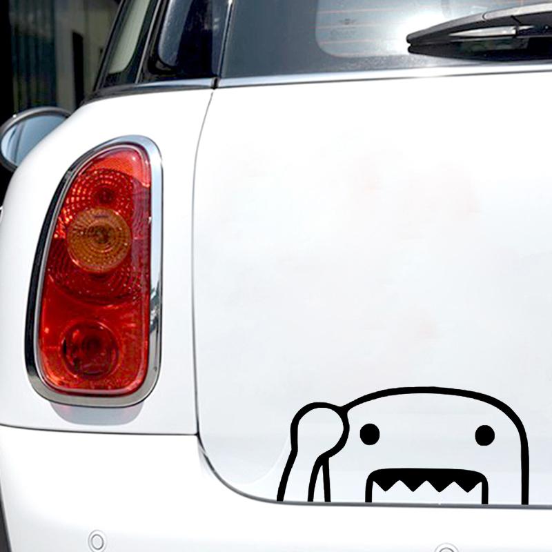 Hinter den Kulissen Domo Kun Vinyl Autoaufkleber, Wasserdichte Cartoon-Aufkleber für Auto Stoßstange Heckscheibe Auto Außen Styling Dekor Zubehör
