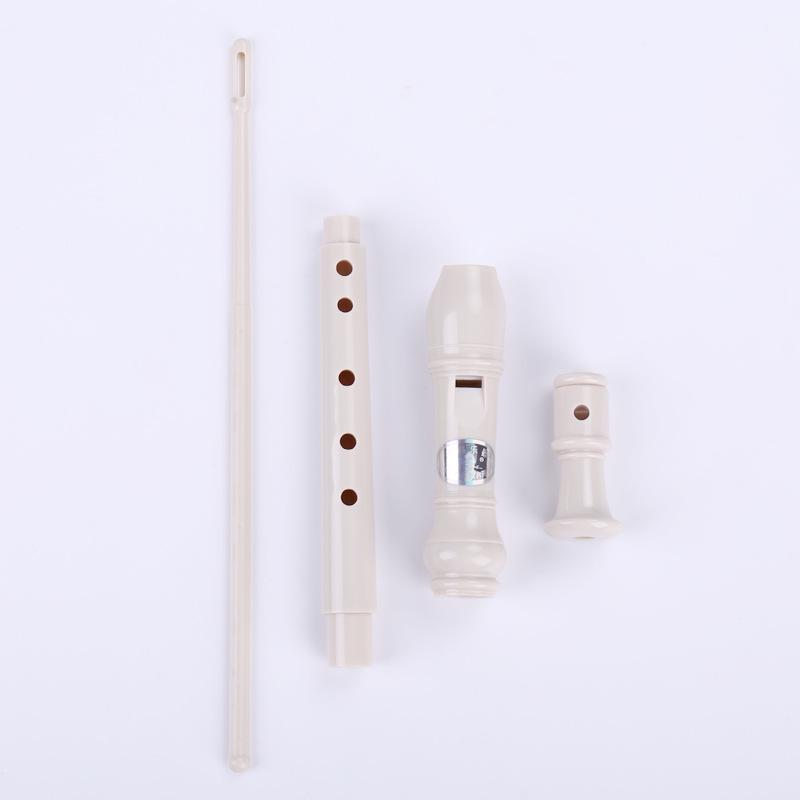 Swan ABS German Soprano Recorder for Students, 6/8-Hole, White Flute