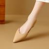 Fashion NEW Spring Women Pumps Split Leather Shoes for Women Pointed Toe Low Heel Women Pumps Pearl Handmade Shoes Concise Ladies Shoes