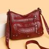 Vintage-Umhängetasche mit großer Kapazität, lässige schräge Tasche, PU-weiches Leder, Muttertasche mittleren Alters