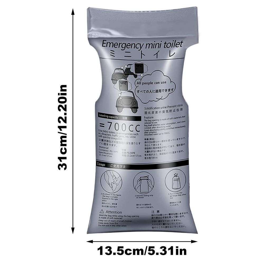 

700ml Portable Unisex Urine Bags Leak Proof Safe Travel Urine Bag For Camping Traffic Jam Rock Climbing Hiking Motion Sickness серый