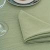 Farmhouse Style Household Tablecloth, Wedding Party, Holiday Kitchen Tablecloth, Soft Pleated Texture Green Tablecloth