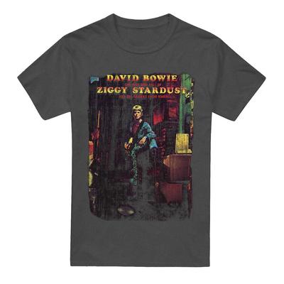 David Bowie Ziggy Stardust Album T-Shirt S-2XL, Charcoal