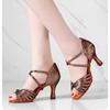  New Women's Latin Dance Shoes Ballroom High Heel Woman Shoe Soft Sole Tango Salsa Party Shoes for Ladies Girl Sandals