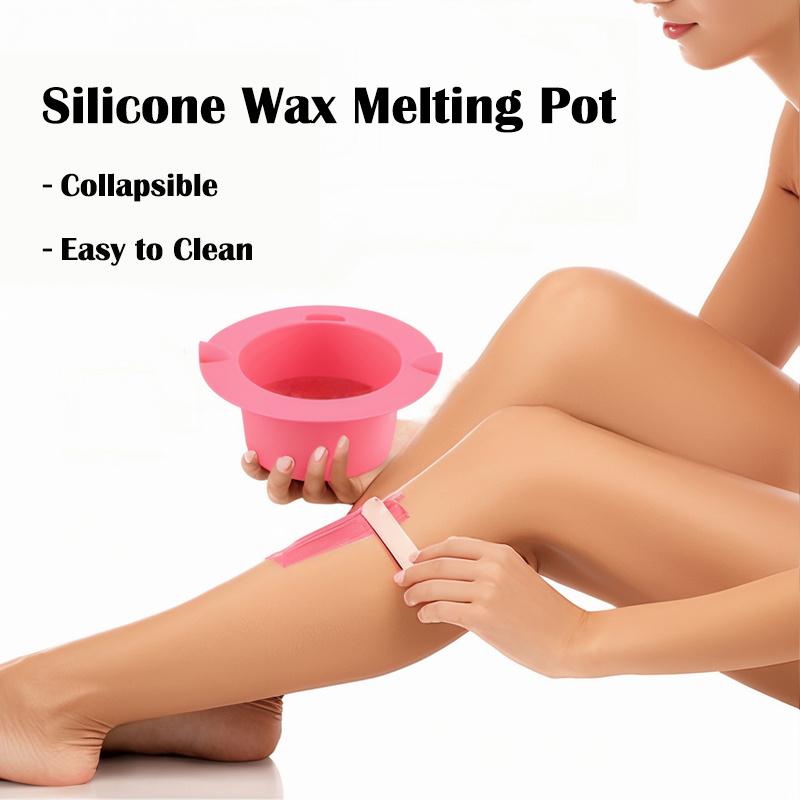 Ciotola Scalda Cera, Scaldacera in Silicone Pieghevole per Sciogliere la Cera, Parete Interna Antiaderente, Ciotola Scalda Cera Facile da Pulire, Ciotola per Cera Depilatoria