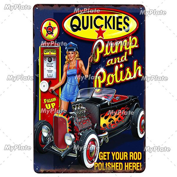 

Garage Metal Sign Vintage Plaque OilGas Tin Sign Wall Decor For Man Cave Plate Crafts Art Poster Racing Car Custom 20x30cm（7.8x11.8inch）