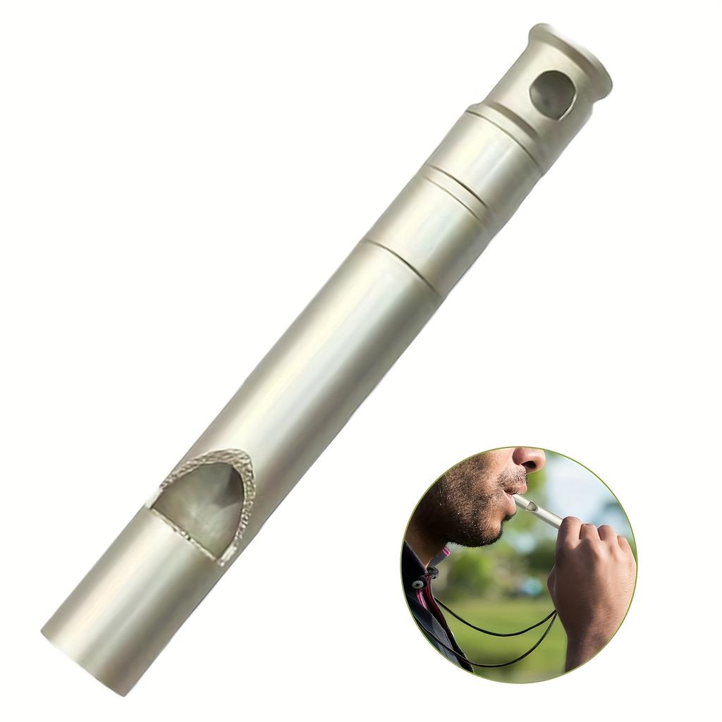 Ultralight Titanium Emergency Whistle with Cord Outdoor Survival Camping Hiking Exploring Camping Whistle