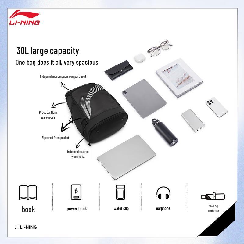 Li-Ning Reflective Fitness Backpack ABSW279