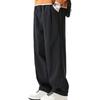 Wide-Leg Retro Style Breathable Versatile Long Loose Solid Color All-match Straight Trousers