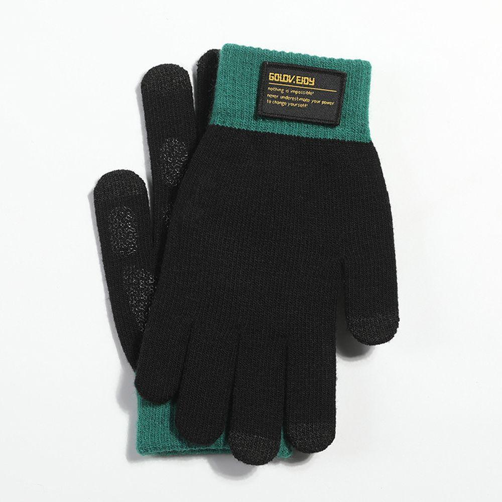 

Бархатные Вязаные Зимние Мотоциклетные Перчатки Спортивные Варежки Велосипедный Аксессуар Мужские Перчатки зелёный