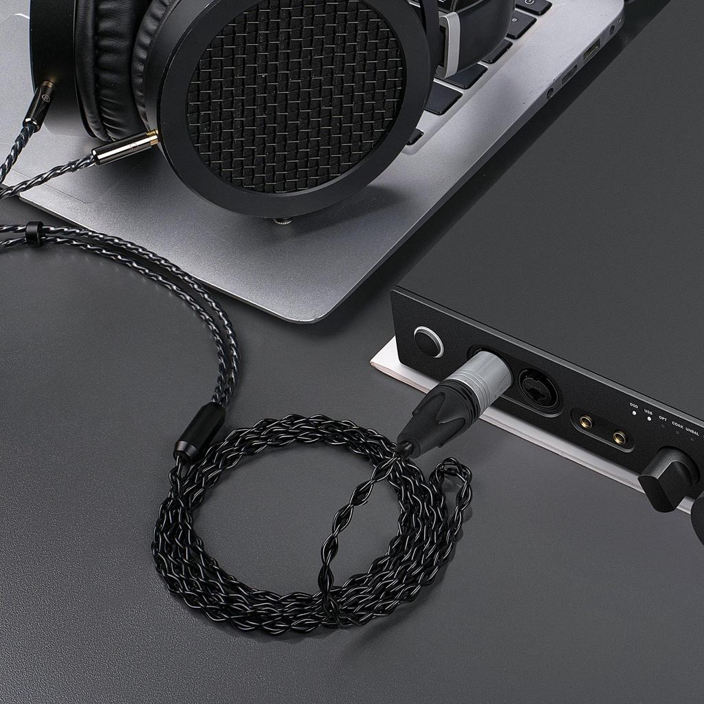 Linkidea Upgrade 6N Audio Cable for HIFIMAN Edition and DENONs XLR to Dual Male Replacement Headphone Cord XS, SUNDARA, Arya, HE400SE, Ananda,