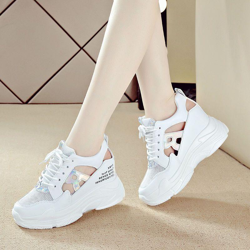 

Sports sandals women s 2025 autumn new Baotou breathable dad versatile explosion thick-soled white shoes women s red green 35 срібний