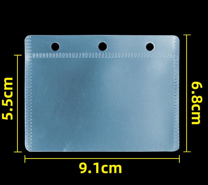 Bolsa de Almacenamiento PP A6 A7 A8 para Divisor de Página de Cuaderno de 6 Anillas Bolsa de Archivador de PVC Impermeable