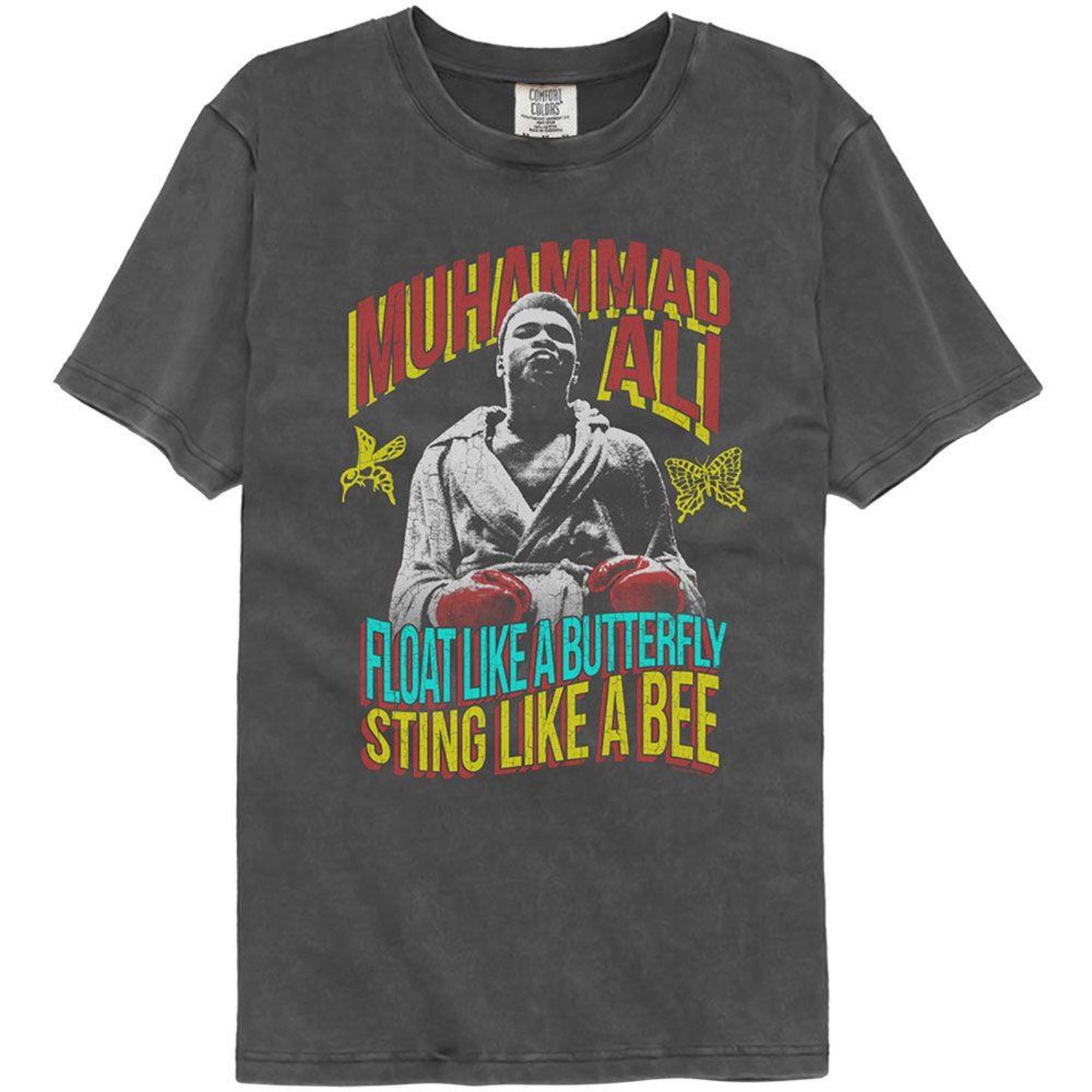 Muhammad Ali Float Sting Tri-Color Coal Comfort Color T-Shirt M