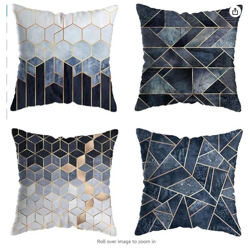 Push Pillowcase Creative Wave Striped Cushion Cover