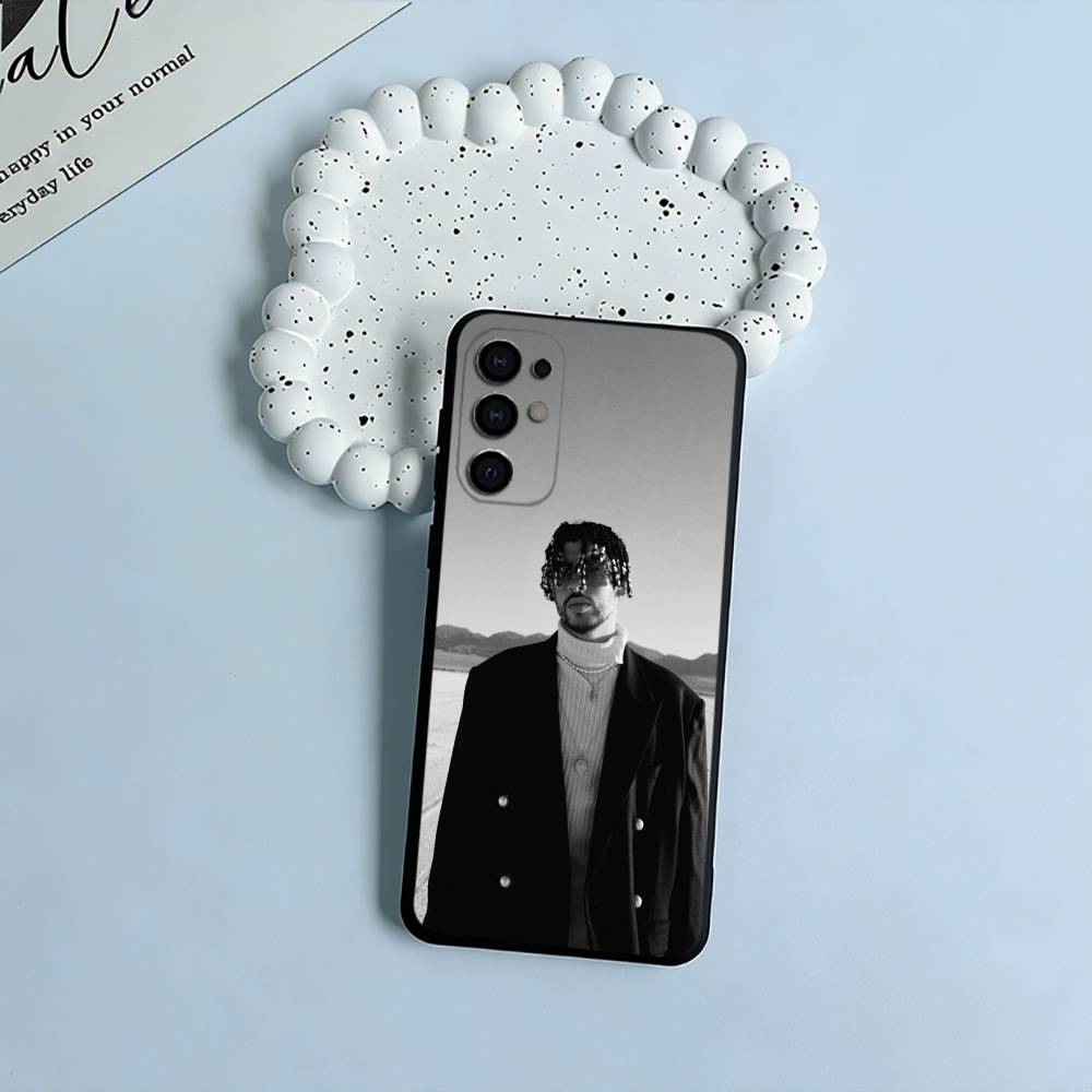 B-B-Bad -Bunny Phone Case For Samsung S25,S24,S21,S22,S23,S30,Ultra,S20,Plus,Fe,Lite,Black Soft Silicone