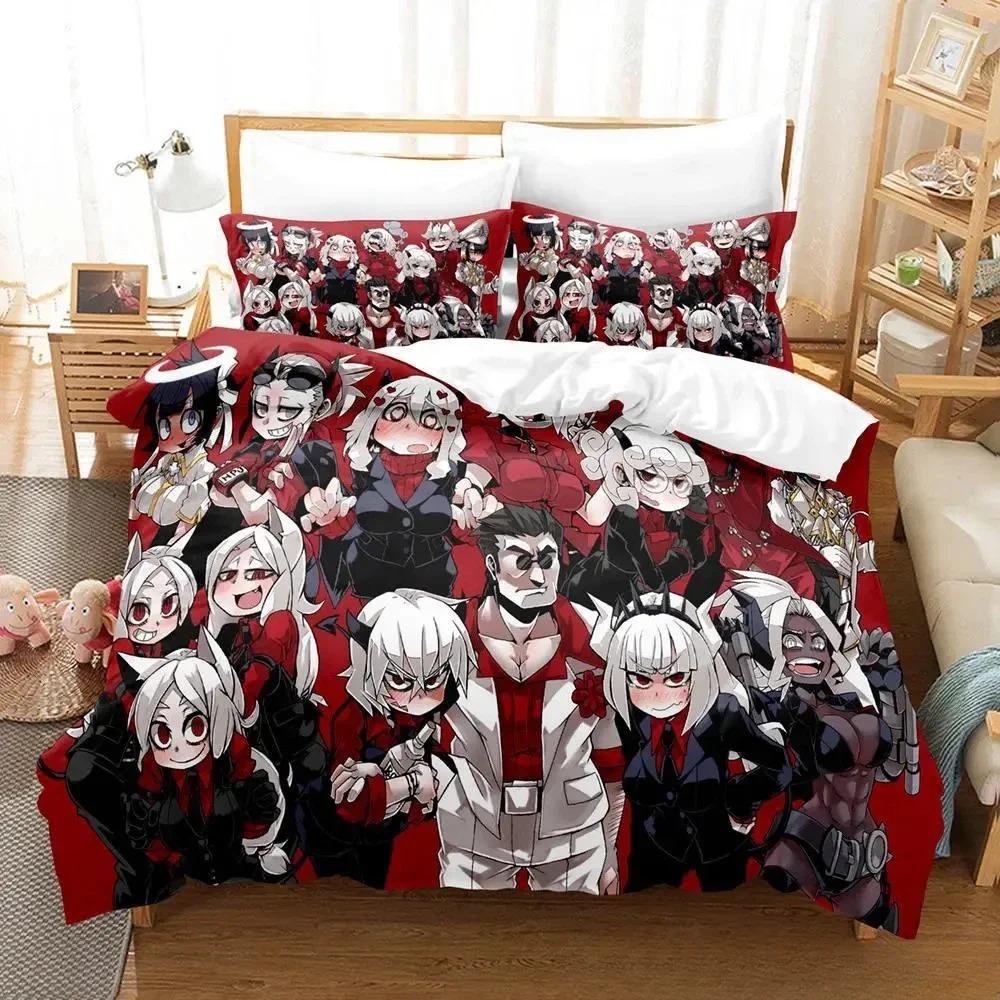 Anime Game Helltaker Bedding Set Duvet Cover Bed Set Quilt Cover Pillowcase Comforter king Queen Size Boys Adult Bedding Set
