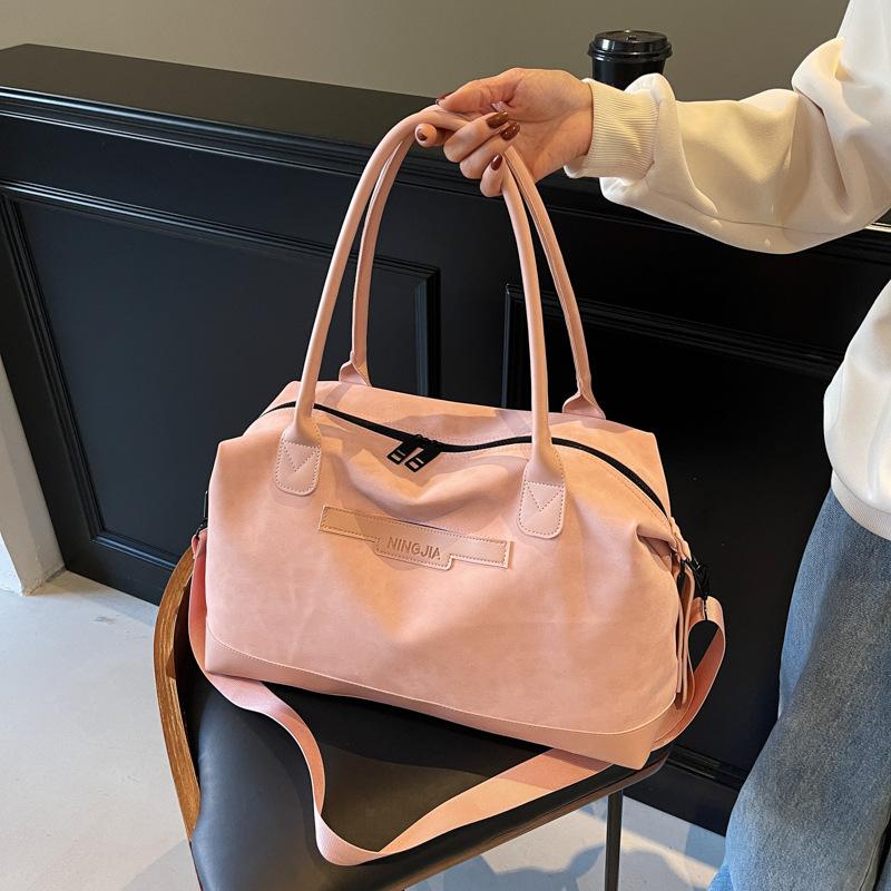 Travel bag Large capacity handbag Outdoor sports fitness bag Women's short-distance travel Luggage storage bag