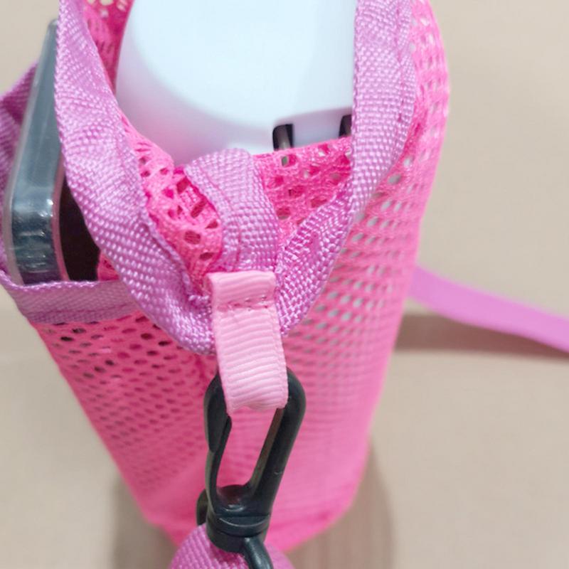 Portable Sport Water Bottle Cover Mesh Cup Sleeve Pouch With Strap Mobile Mobile Phone Carryall Visible Carryall Outdoor Activity Camping Accessories