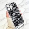 Camouflage  Phone Case For iPhone 17 16 15 14 13 12 11 Mini Pro Max Plus Transparent Cover