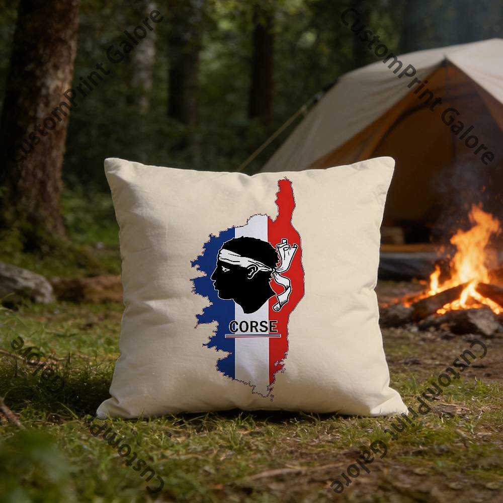 Corsica Corse France Flag Square Throw Pillow Cover Multiple Sizes Soft for Sofa Bedroom Living Room Home Decorative