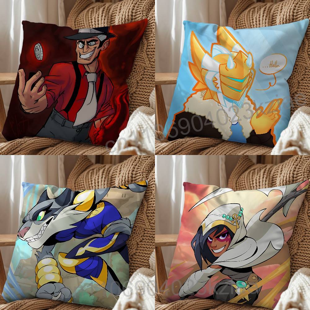 game Teros Imugi Mordex Brawlhalla Pillow Case Antidustmite Pillowcase Invisible zipper silky short plush Sofa cushion cover
