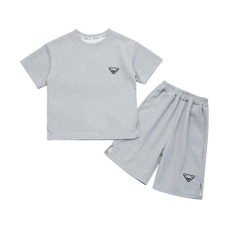 Kinderkleidung, Sommer-Sportanzüge für Jungen, Modische kurzärmelige Shorts im Western-Stil für Kinder, Zweiteilige Sommerkleidung für größere Kinder