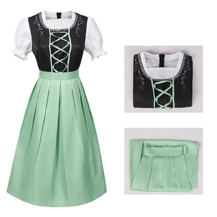 Set Costume Bavarese Tedesco Oktoberfest per Donne Adulte, Vestiti Dirndl Costume da Birra per Halloween e Carnevale del Festival della Birra