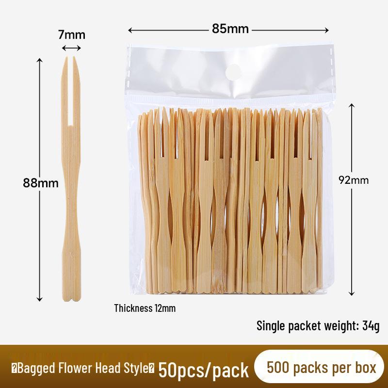 Disposable Bamboo Fruit Skewer - Cute Small Forks for Watermelon & More