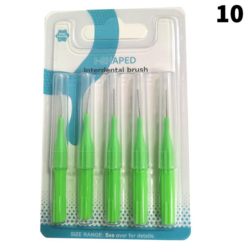 Dental Interdental Brushes Oral Hygiene Flossing Head L/I Shape Tooth Cleaning Tool for Braces Toothpick