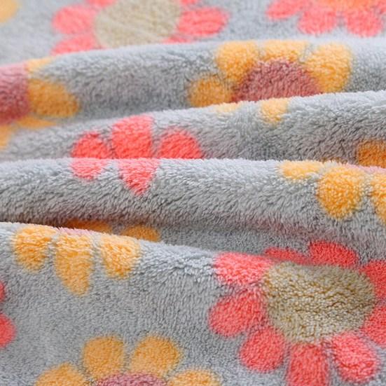 4Pcs Hand Towel No Shedding Coral Fleece Super Absorbent Sun Pattern Cleaning Cloth Daily Use