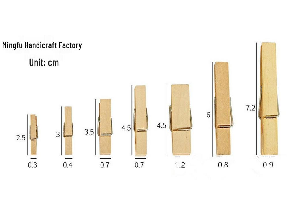Handmade Natural Wood Color Retro Photo & Memo Clips