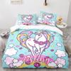 Unicorn Rainbow Duvet Cover Set King Twin Full Size Kids Boy Girl Bedding Set Colourful Cartoon Child Polyester Comforter Cover