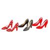 3Pairs 1/12 Scale Dollhouse Mini Hand Drawn Shoes Miniature High Heels Shoe Decoration For Doll DIY Accessories Toys