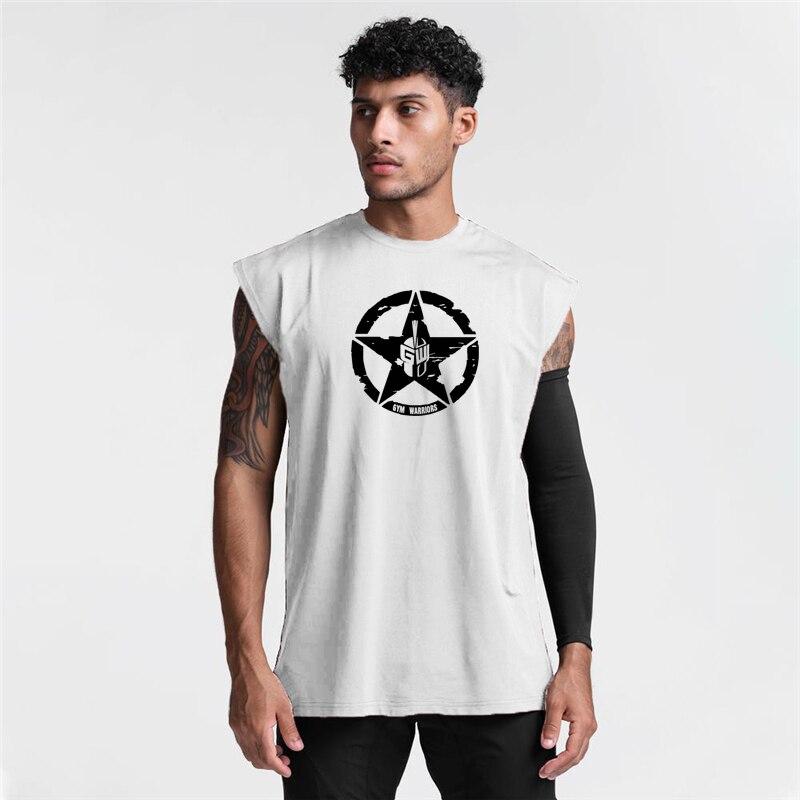 

Летний мужской свободный сетчатый жилет с круглым вырезом и круглым вырезом для занятий спортом в тренажерном зале и принтом, спортивный быстросохнущий жилет большого размера XXL белый